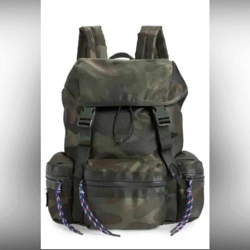 Rebecca minkoff nylon backpack downtown green camo